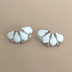 Vintage Continental Signed Screw back Earrings